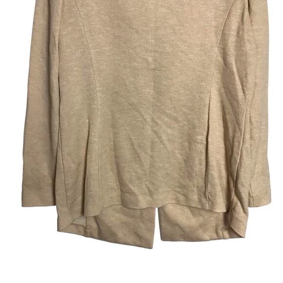 Tommy Hilfiger Tan Light Brown Single Button Cotton Sweater-Blazer Women's 16 - Picture 3 of 8